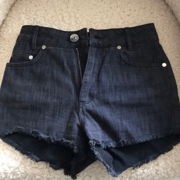 Sandro Pants - Sandro high rise black denim shorts